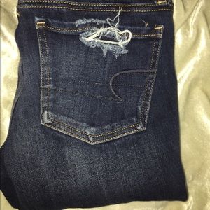 AEO super stretch ripped jeans